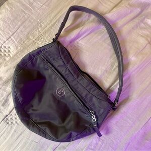 Bogner Graphite Nylon Shoulder Bag EUC